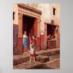 POSTER SCÈNE DE RUE À POMPEI