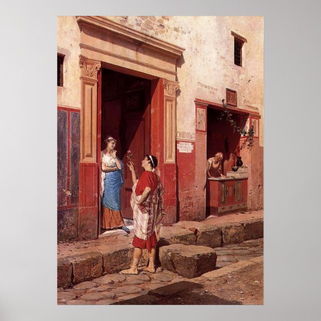 POSTER SCÈNE DE RUE À POMPEI (Devant)
