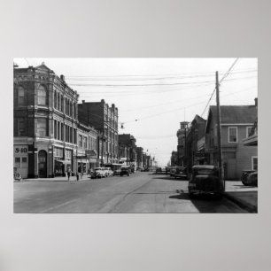 Poster Scène de rue dans le port Townsend, photographie