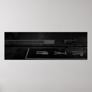 Poster Scène de rue de nuit à Tokyo - Photographie urbain