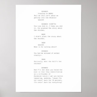 Poster Scène de scénario du réseau social