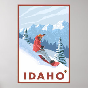 Poster Scène de surfeur - Idaho