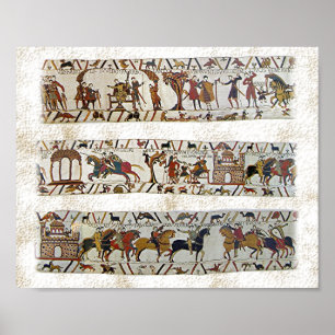Poster Scène de tapisserie de Bayeux