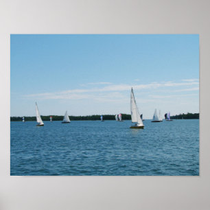 Poster Scène de voilier de la vente de régate Photo sur t