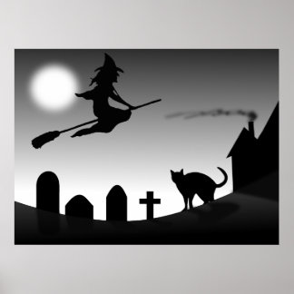 Poster scène d'halloween effrayant