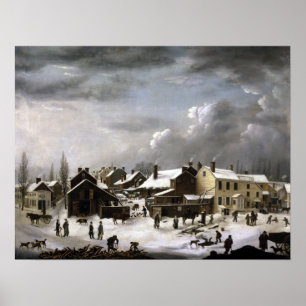 Poster Scène d'hiver de type de Francis à Brooklyn
