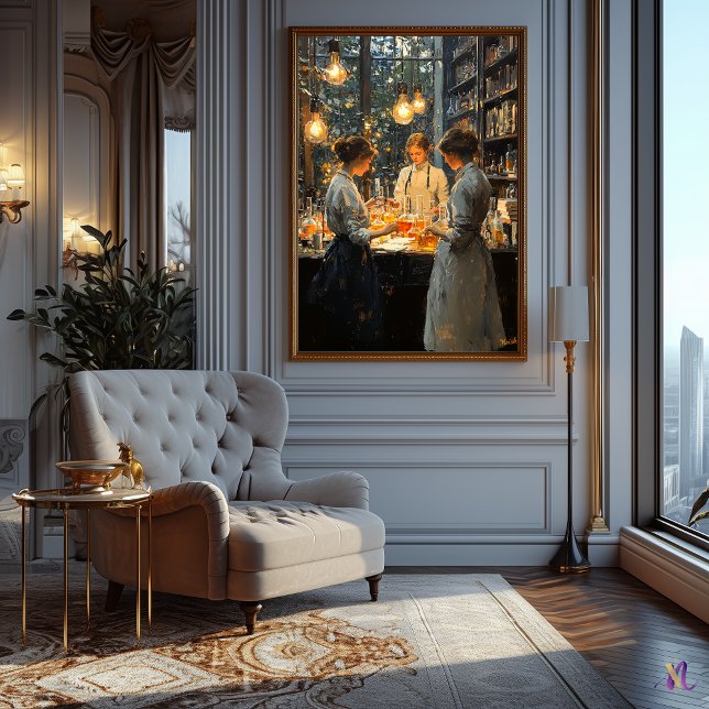 Poster Scène d'intérieur impressionniste – Studio à la lu (Créateur téléchargé)