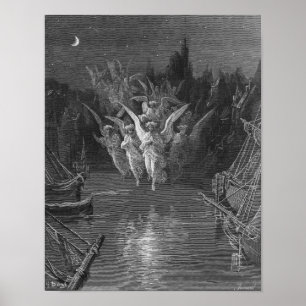 Poster Scène 'du givre du Mariner antique