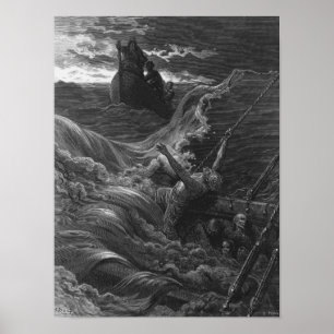 Poster Scène 'du givre du Mariner antique