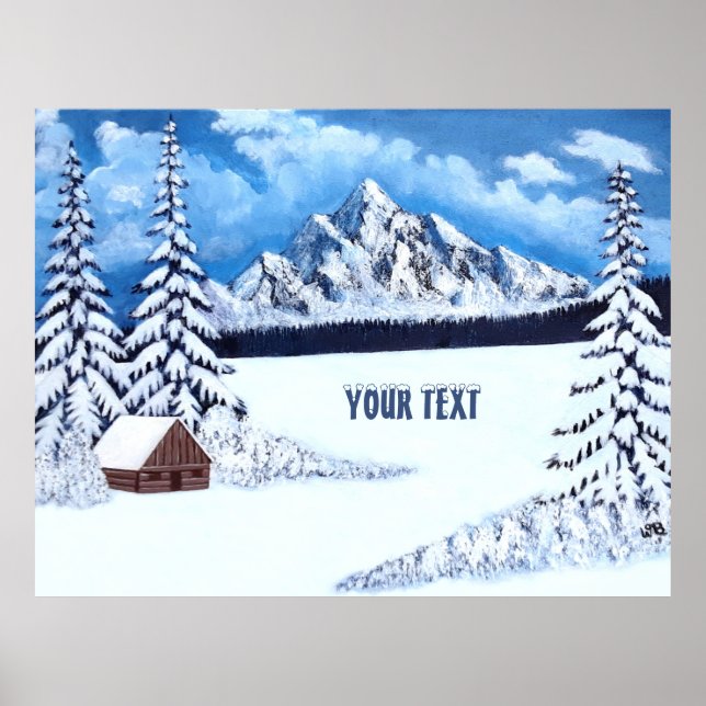 Poster Scène hivernale merveilleuse (Devant)