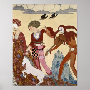 Poster Scène médiévale par Georges Barbier