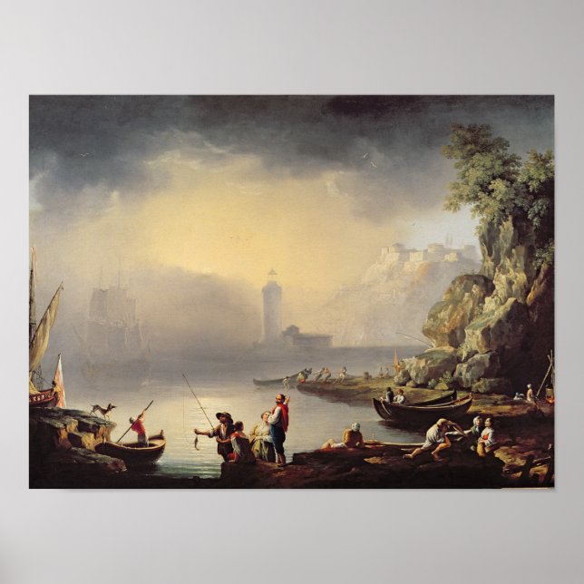 Poster Scène portuaire (Devant)