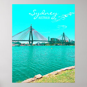 Poster Scène portuaire du pont ANZAC de Sydney