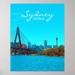 Poster Scène portuaire du pont ANZAC de Sydney