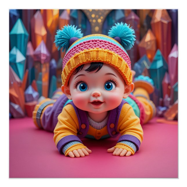 Poster Scène Whimsical Baby Papercraft (Devant)