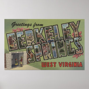 Poster Scènes de grandes lettres - Berkeley Springs, WV