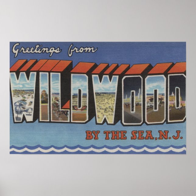 Poster Scènes de grandes lettres - Bois sauvage au bord d (Devant)