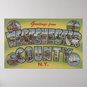 Poster Scènes de grandes lettres - Comté de Westchester,