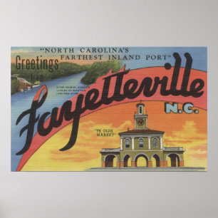 Poster Scènes de grandes lettres - Fayetteville, NC