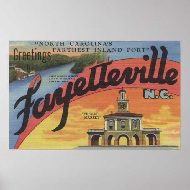 Poster Scènes de grandes lettres - Fayetteville, NC (Devant)