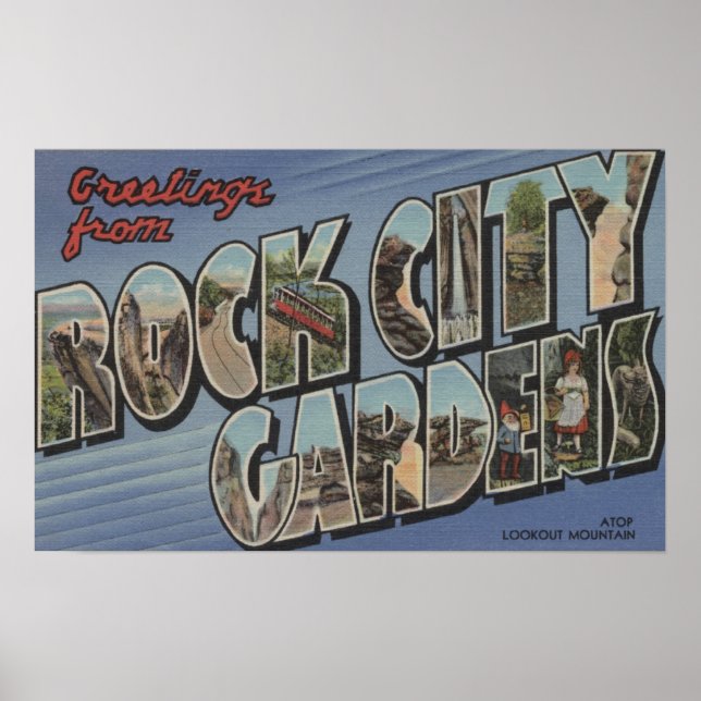 Poster Scènes de grandes lettres - Rock City Gardens, TN (Devant)