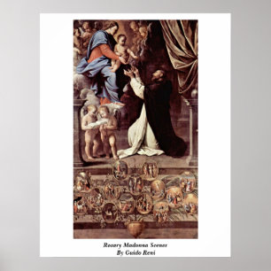 Poster Scènes de Madonna de chapelet par Guido Reni