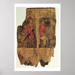 Poster Scènes des opérations bancaires, page d'un manuel,