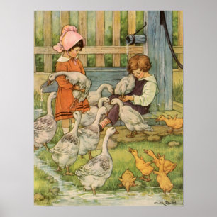 Poster Scènes tôt de ferme