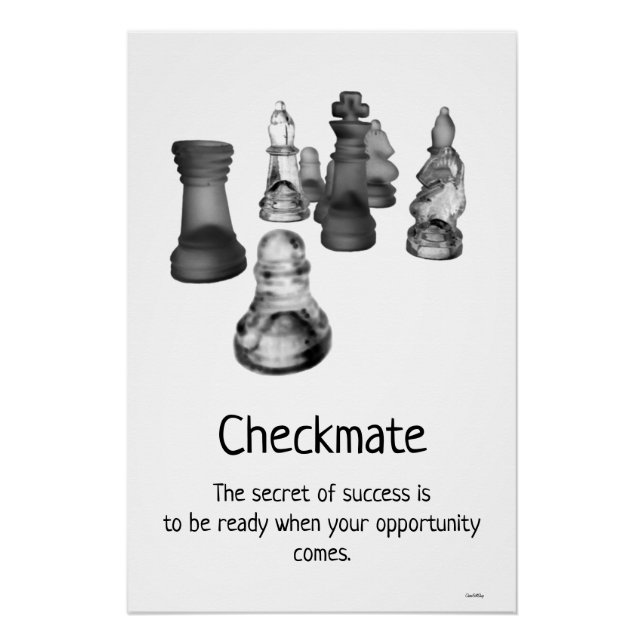 Poster Schach Checkmate (Vorderseite)