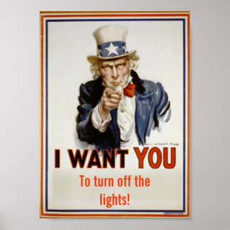 Poster "Schalten Sie die Lichter aus"