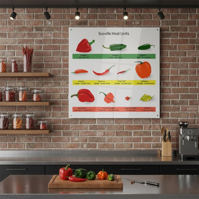 Poster Schéma des unités de chaleur Scoville - Guide épic (Créateur téléchargé)