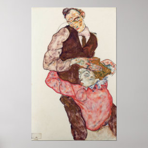 Poster Schiele - Amoureux
