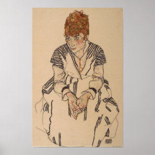 Poster Schiele - Belle-sœur de l'artiste Adele Harms…