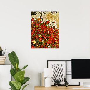 Poster Schiele - Champ de fleurs, beaux-arts