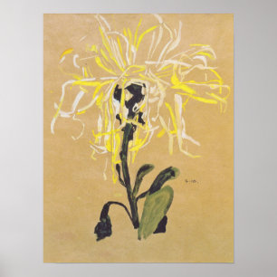 Poster Schiele - Chrysanthème jaune 1910