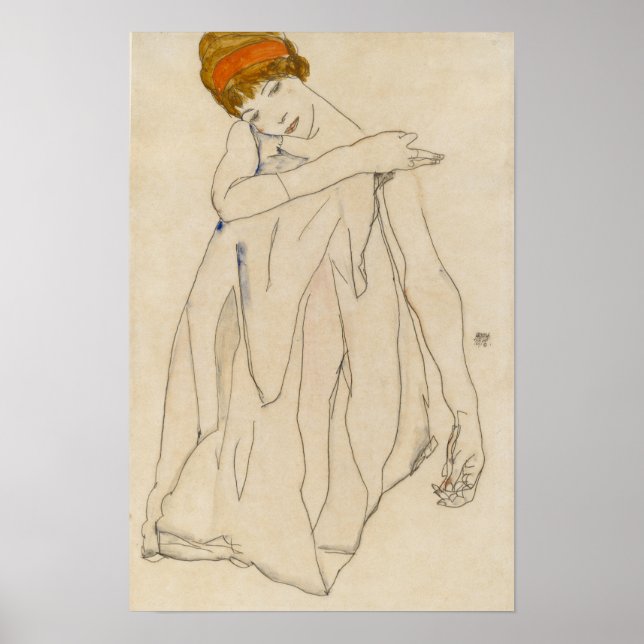 Poster Schiele - Danseuse 1913 (Devant)
