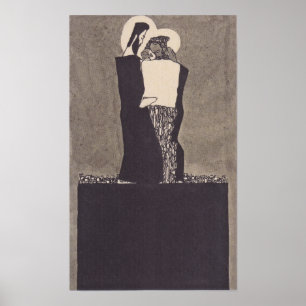 Poster Schiele - Deux hommes 1909