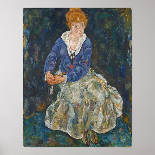 Poster Schiele - Épouse Edith (Devant)