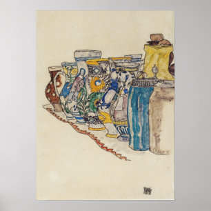 Poster Schiele - Jeu de Paysan Peint 1918