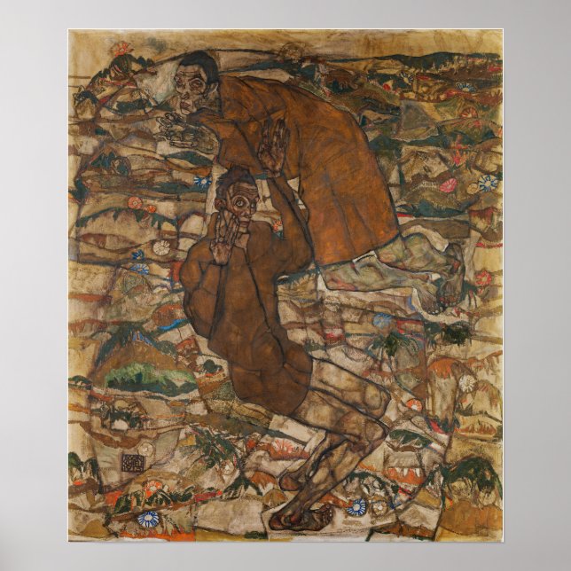 Poster Schiele - Lévitation (L'Aveugle) (Devant)