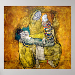 Poster Schiele - Mère Avec Deux Enfants