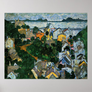 Poster Schiele - Paysage d'été