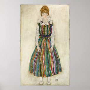 Poster Schiele - Portrait Of Edith (La Femme de l'artiste