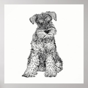 Poster Schnauzer d'art d'affiche/mur de chien