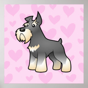 Poster Schnauzer Love
