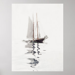Poster Schooner à deux mâts avec Dory (1894)