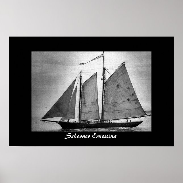Poster Schooner Ernestina (Devant)