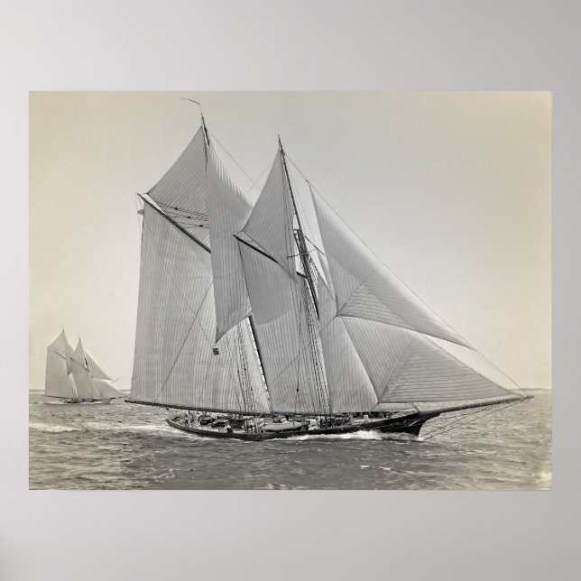 Poster Schooner Yacht Fortuna (Devant)