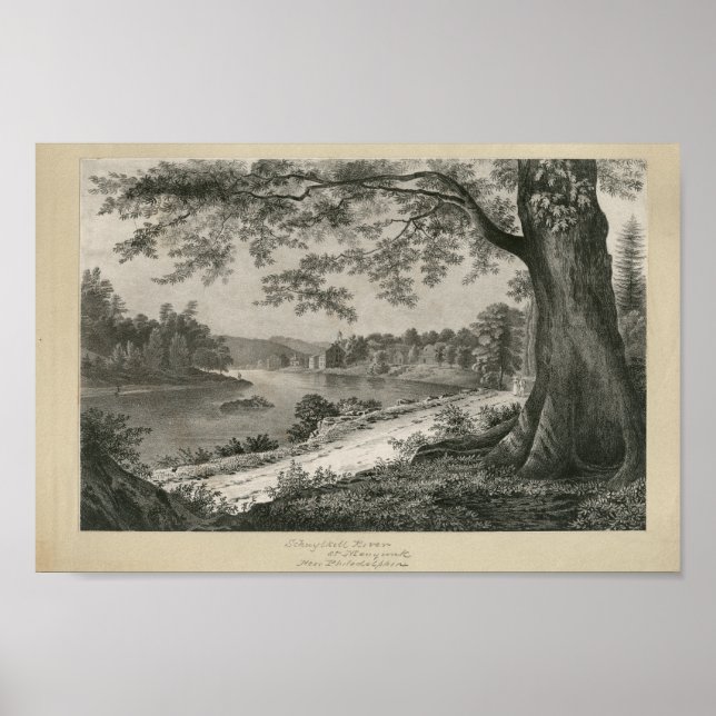 Poster Schuylkill River Manayunk Philadelphia PA Imprimer (Devant)