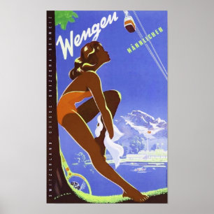 Poster " Schweiz : 2021/heute Berne - Wengen Männl. Monte